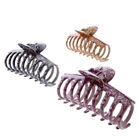 9cm Assorted Winter Water Effect Barrel Hair Clips