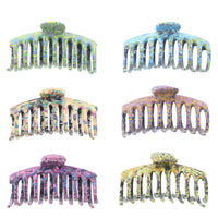 9cm Paint Splash Barrel Hair Claw Clips