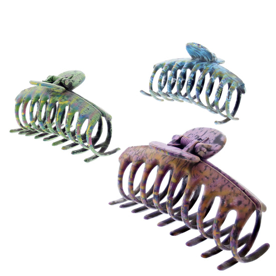 9cm Paint Splash Barrel Hair Claw Clips