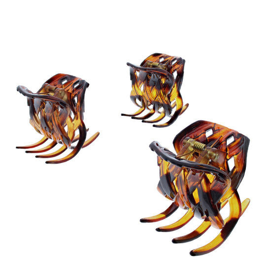 4.5cm Criss Cross Tortoiseshell Hair Claw Clips