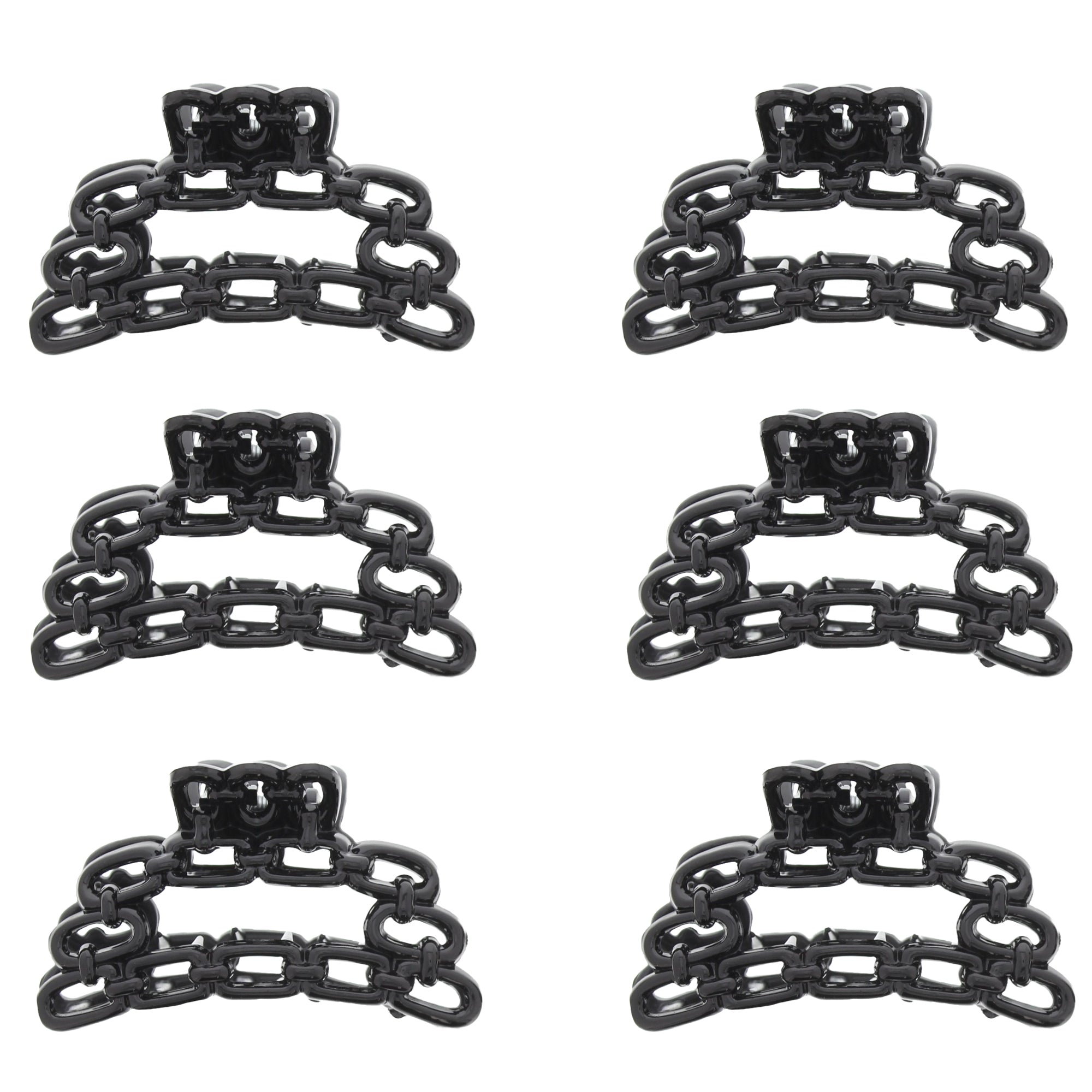 8.3cm Black Chain Design Hair Claw Clips