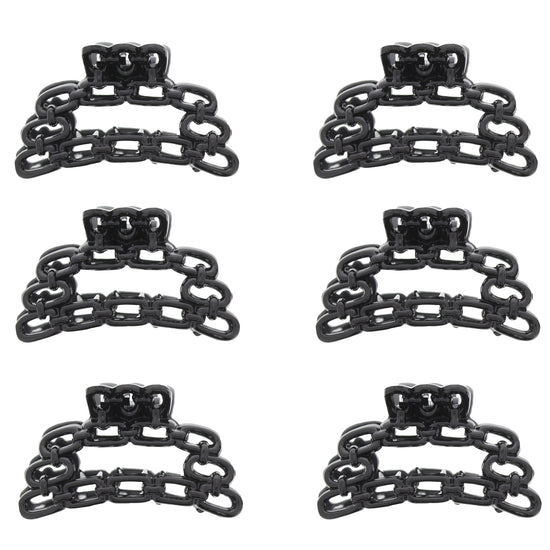 8.3cm Black Chain Design Hair Claw Clips
