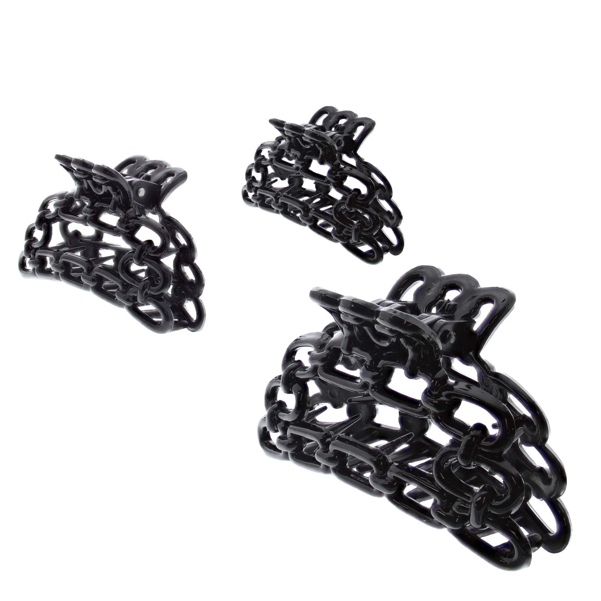 8.3cm Black Chain Design Hair Claw Clips
