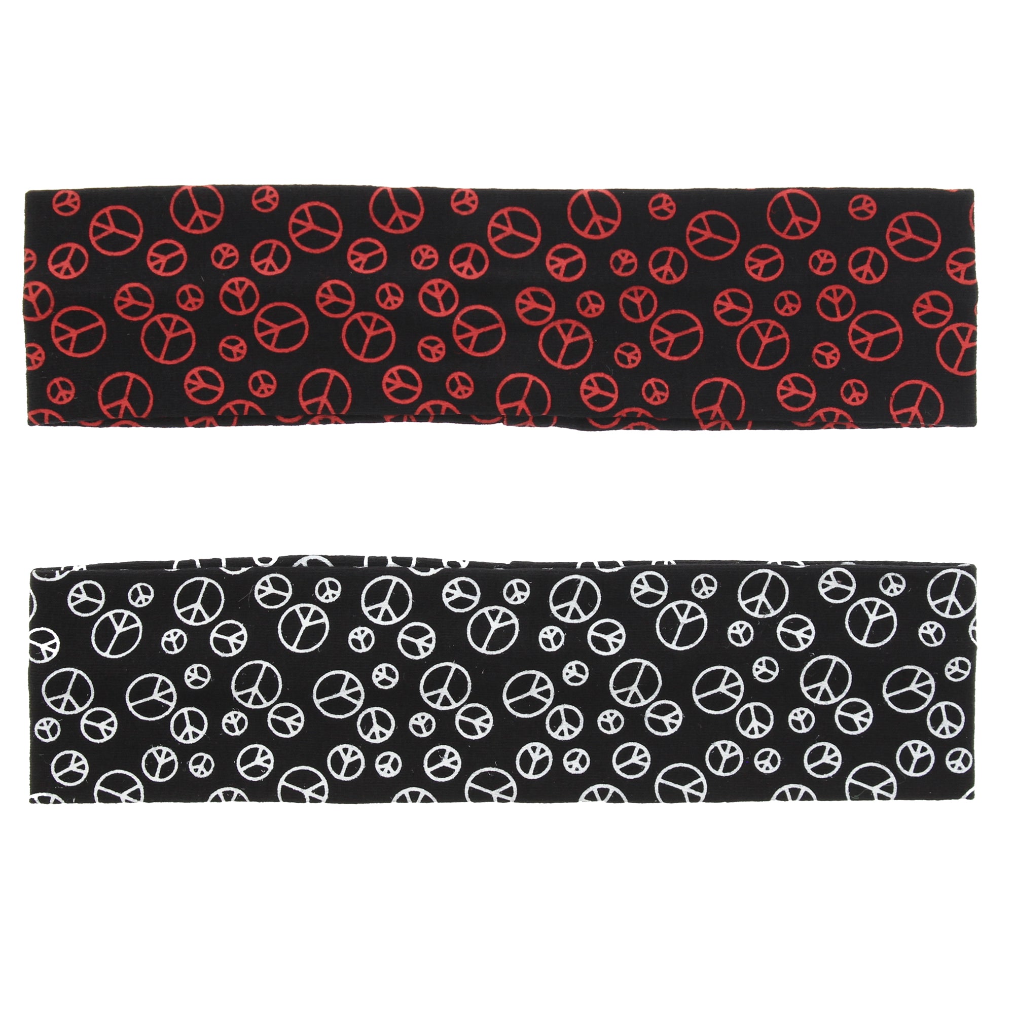 CND Peace Black Headbands Assorted Red & White