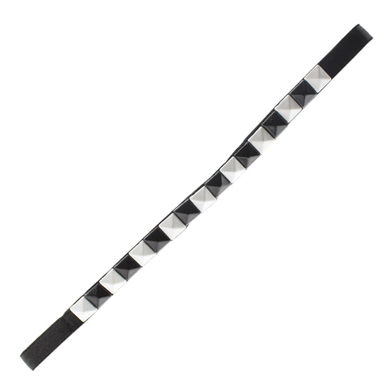 Black & White Pyramid Metal Free Head Elastic