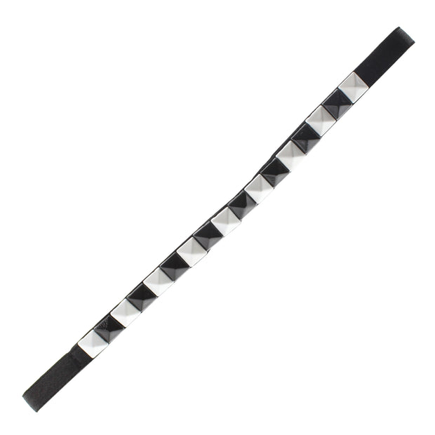 Black & White Pyramid Metal Free Head Elastic