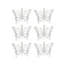 Pack of 6 Mini Glitter Beak/ Concord Hair Clips with Butterflies