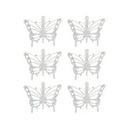 Pack of 6 Mini Glitter Beak/ Concord Clips with Butterflies