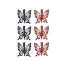 Pack of 6 Mini Glitter Beak/ Concord Hair Clips with Butterflies