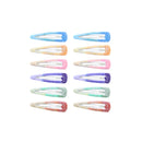 12 on a Card 5cm Assorted Glitter Epoxy Hair Snapclips