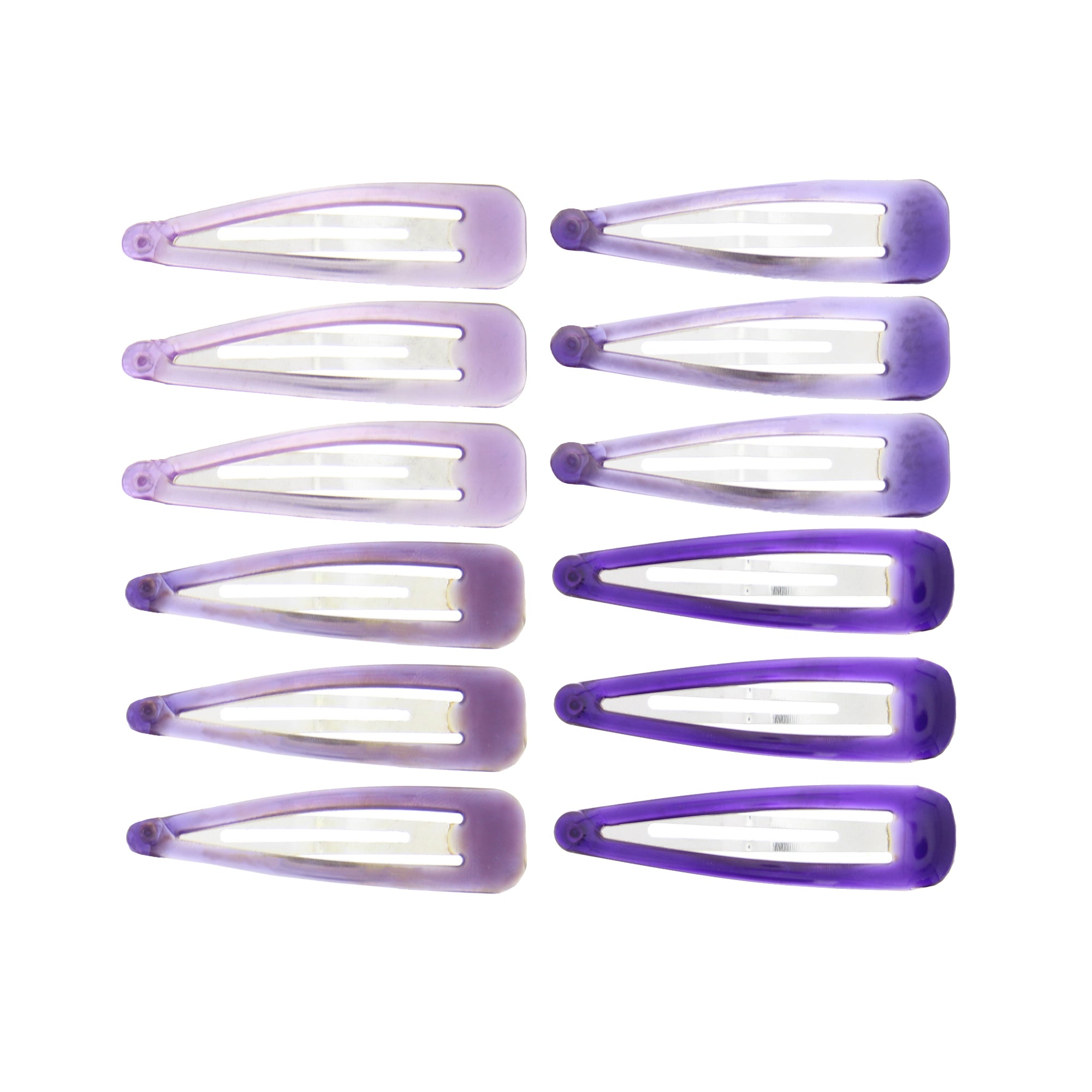 12 on a Card 7cm Translucent Epoxy Hair Snapclips