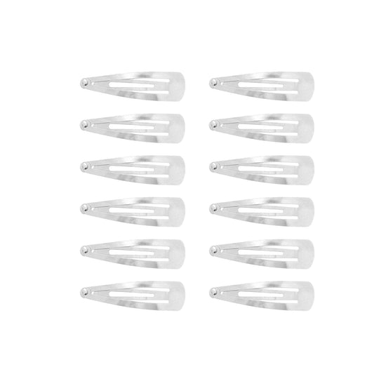 12 on a Card 5cm Metal Hair Snapclips