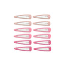 12 on a Card 5cm Assorted Glitter Epoxy Hair Snapclips