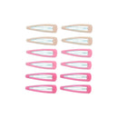 12 on a Card 5cm Assorted Shaded Epoxy Hair Snapclips