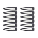 12 on a Card 7cm Black Epoxy Hair Snapclips
