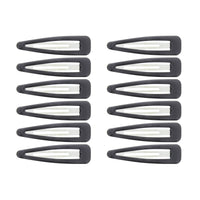 12 on a Card 7cm Black Epoxy Hair Snapclips