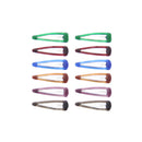 12 on a Card 5cm Winter Translucent Shaded Epoxy Hair Snapclips