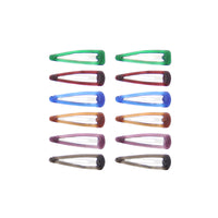 12 on a Card 5cm Winter Translucent Shaded Epoxy Hair Snapclips