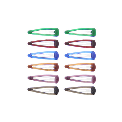 12 on a Card 5cm Winter Translucent Shaded Epoxy Snapclips