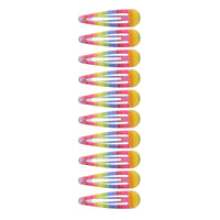 10 on a Card Rainbow Stripes Epoxy Snapclips