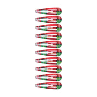 10 on a Card 5cm Metal Tartan Hair Snapclips