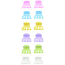 Pack of 12 Translucent Pastel Mini Hair Claw Clips