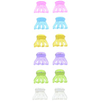 Pack of 12 Translucent Pastel Mini Hair Claw Clips