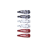 6 on a Card 5cm Skeletal Metal Hair Snapclips
