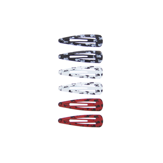 6 on a Card 5cm Skeletal Metal Hair Snapclips