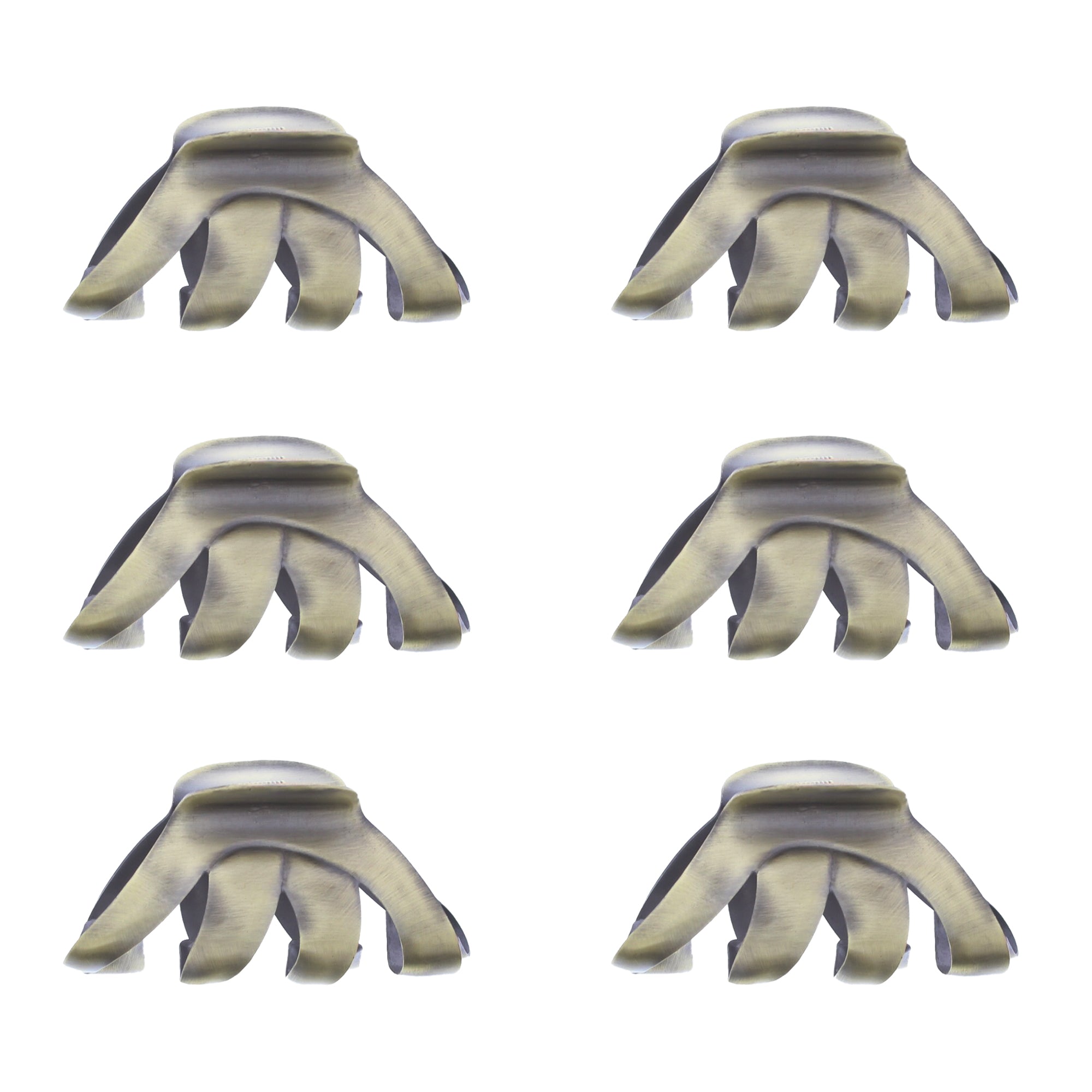 8cm Burnished Metal Octopus Hair Claw Clips