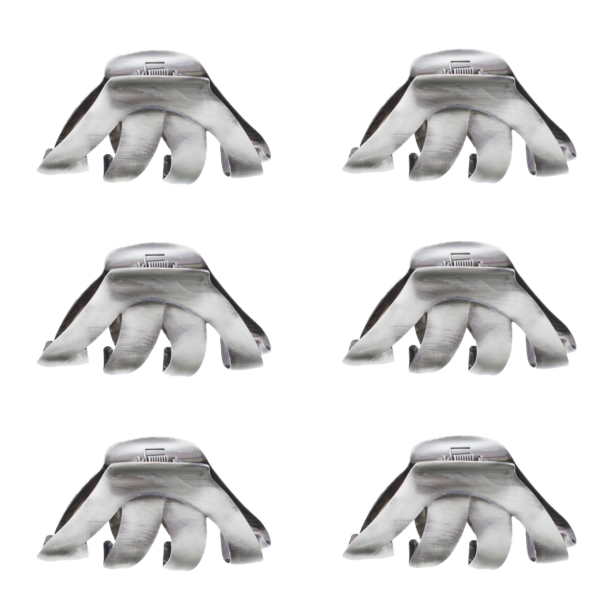 8cm Burnished Metal Octopus Hair Claw Clips