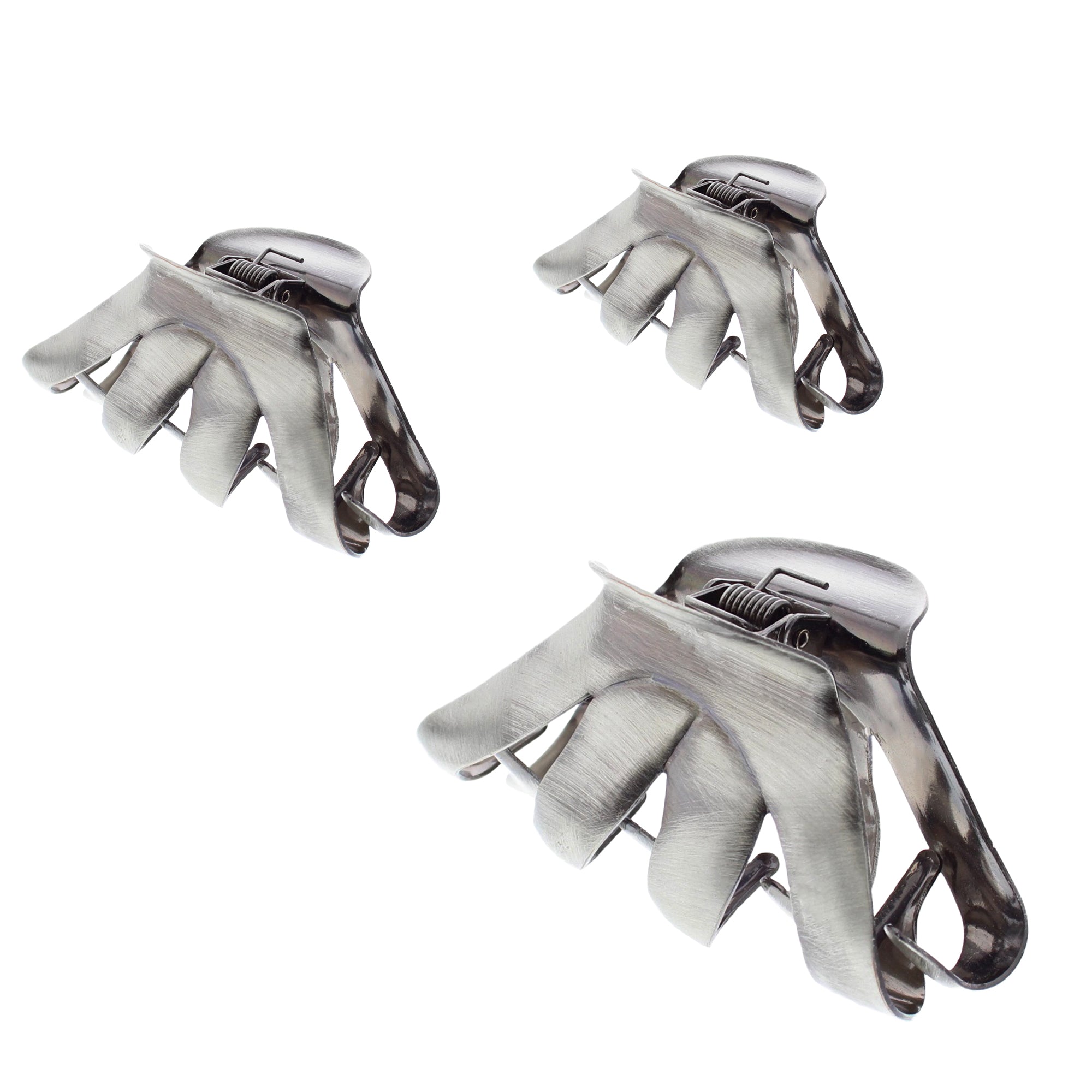 8cm Burnished Metal Octopus Hair Claw Clips