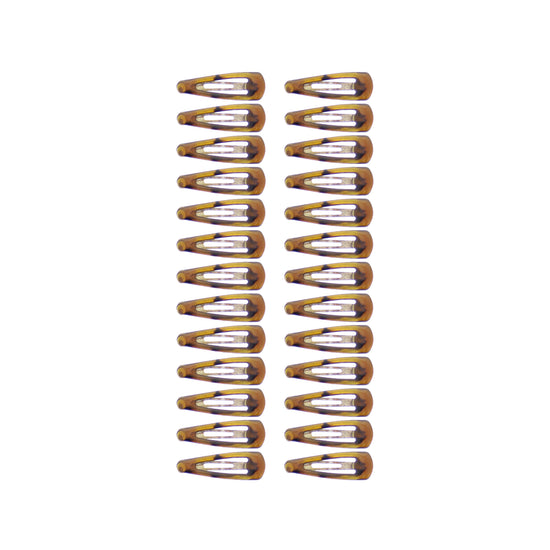 24 on a Card 2.5cm Tortoiseshell Epoxy Hair Snapclips