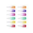12 on a Card 5cm Bright Two-Tone Metal Hair Snapclips