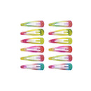 12 on a Card 5cm Translucent 3-Shade Epoxy Hair Snapclips
