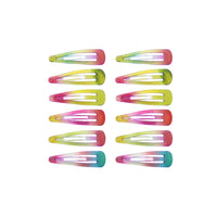12 on a Card 5cm Translucent 3-Shade Epoxy Hair Snapclips