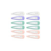 12 on a Card 5cm Assorted Shaded Epoxy Hair Snapclips