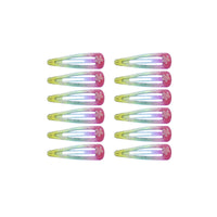 12 on a Card 5cm Multi Shaded Floral Epoxy Hair Snapclips