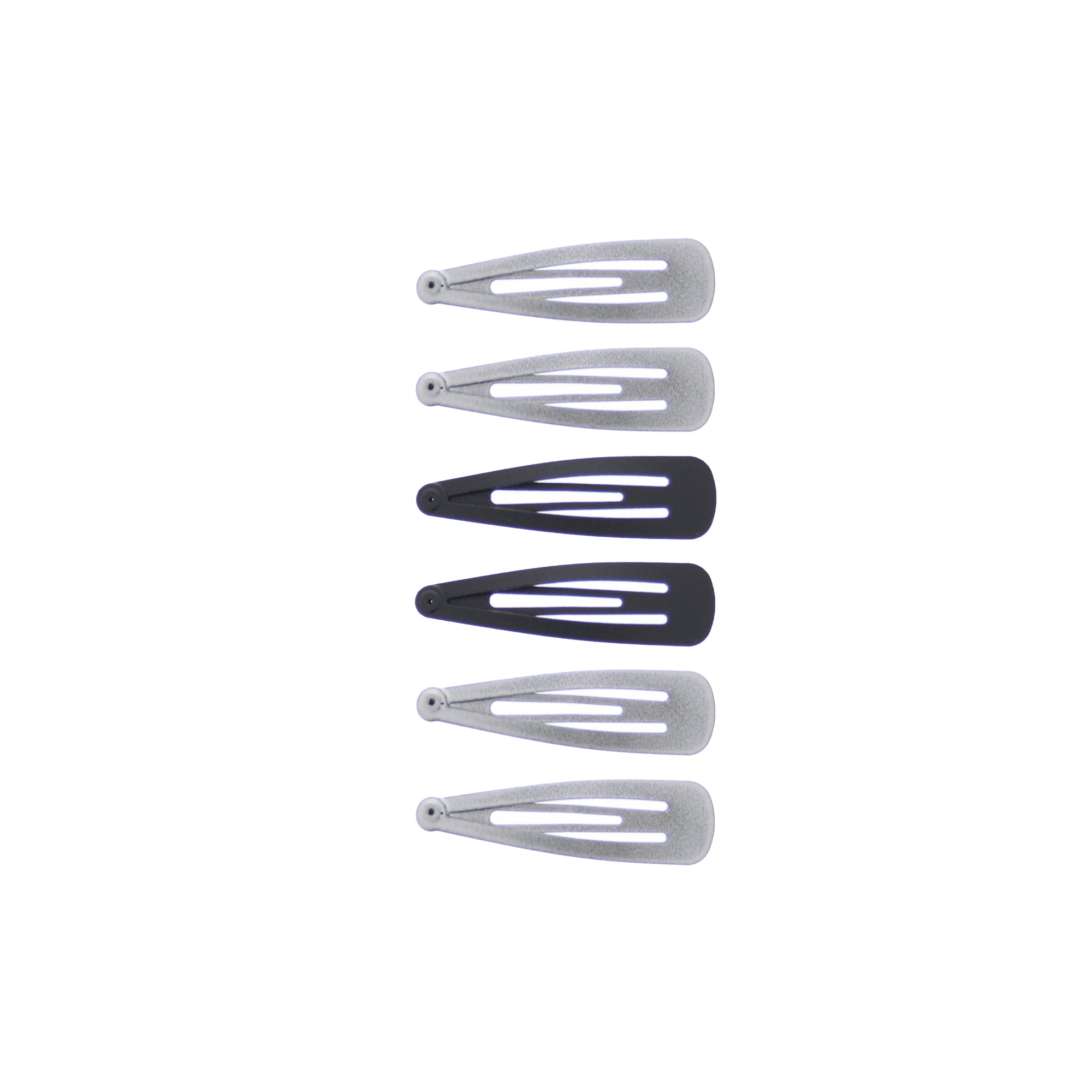 6 on a Card 5cm Antique Metal Hair Snapclips