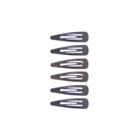6 on a Card 5cm Antique Metal Hair Snapclips