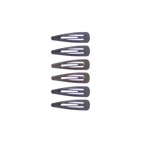 6 on a Card 5cm Antique Metal Hair Snapclips