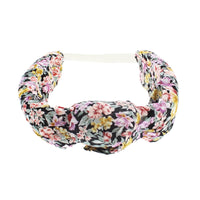 4.5cm Floral Print Vintage Knotted Headband