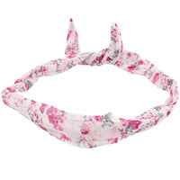 Floral Print Chiffon Wire Headband