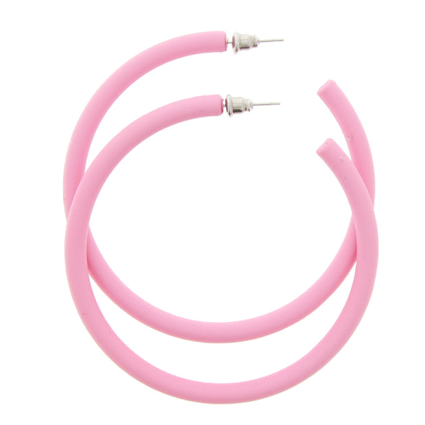 Thick Plastic Hoop Earrings