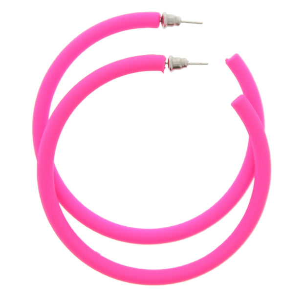 Thick Plastic Hoop Earrings