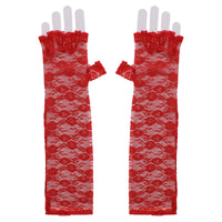 Long Lace Fingerless Gloves