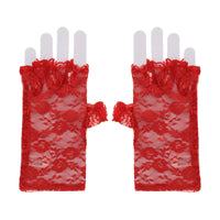 Short Lace Fingerless Gloves
