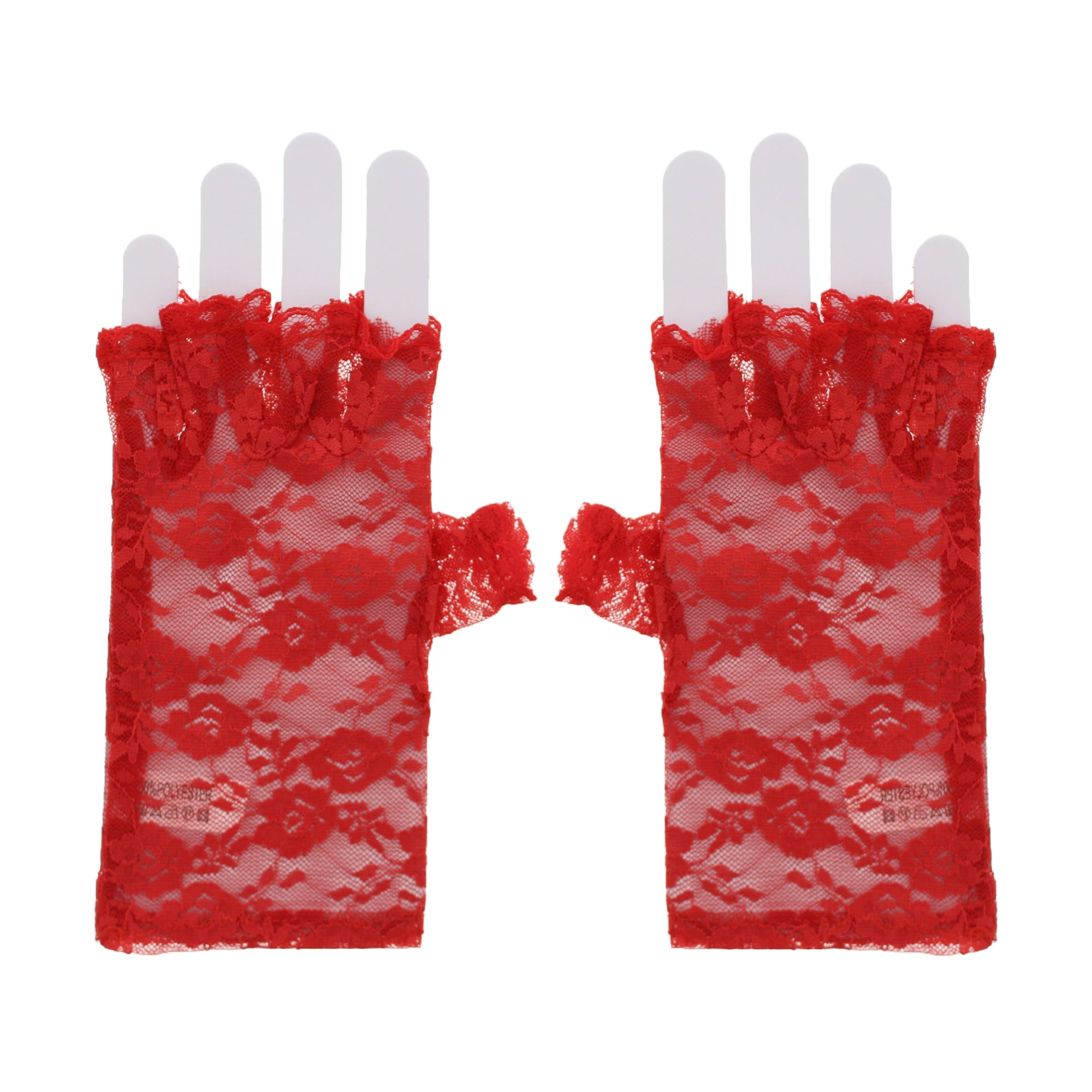 Short Lace Fingerless Gloves