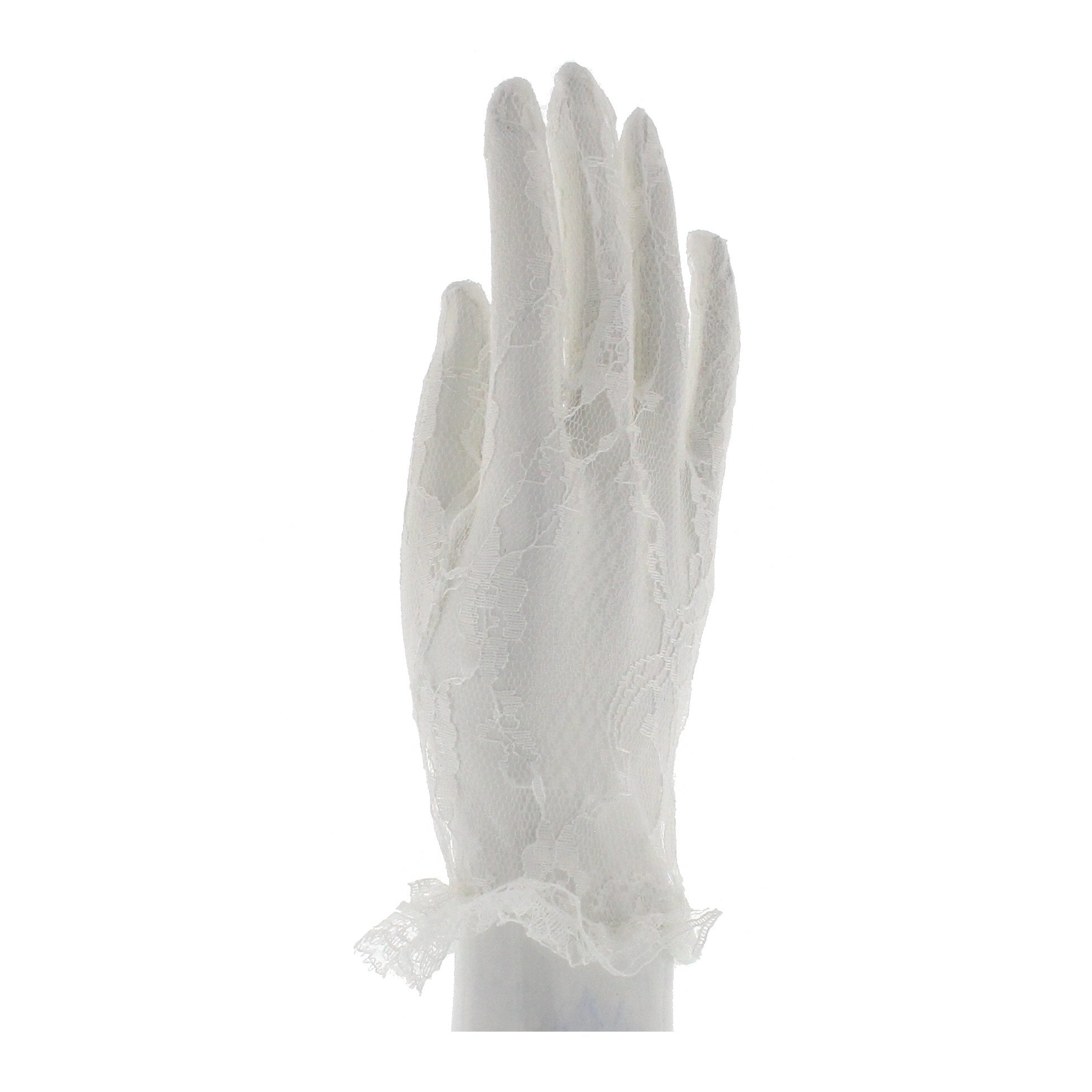 Short Lace Floral Gloves