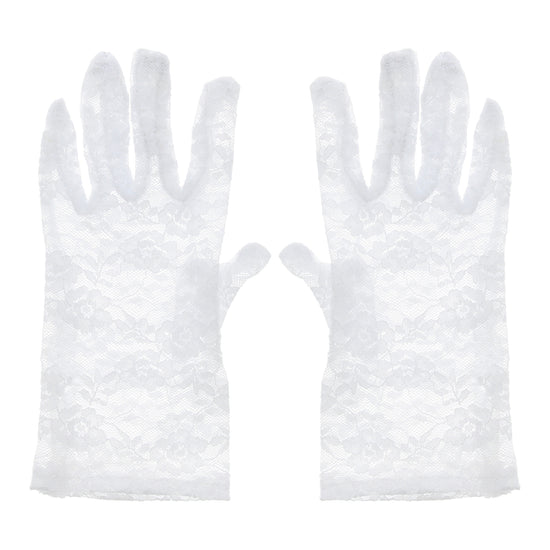 Children's White Lace Gloves